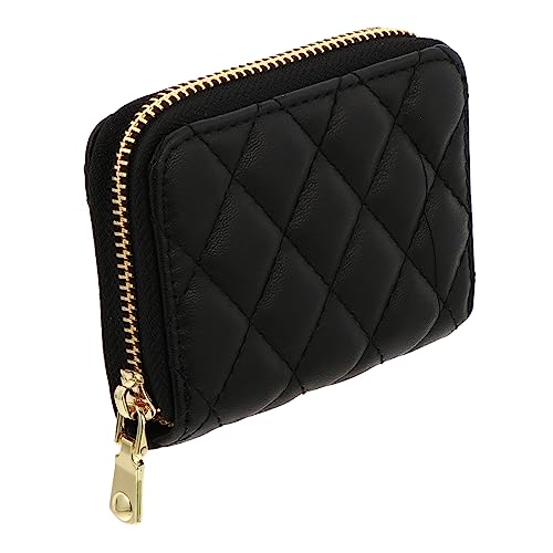 JEWEDECO Damen Pu Tasche Kartentasche Kleiner Geldbörse Mit Reißverschluss Multifunktionale Münzbörse Für Karten Und Kleingeld Schwarz Kompakt Und Leicht Für Besondere Anlässe Wie von JEWEDECO