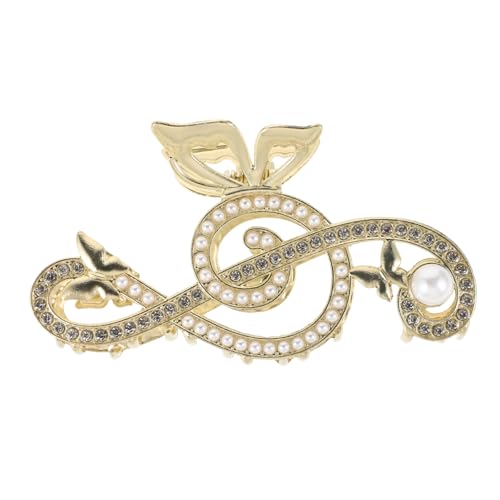 JEWEDECO Haarspangen Mit Musiknoten Und Künstlichen Perlen Dekorative Haarklammern Für Frauen Mittelgroß Für Verschiedene Anlässe von JEWEDECO