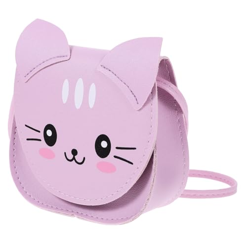 JEWEDECO Kleine Umhängetasche Für Teenager Katzenschnitt Tasche Aus Pu-Leder Süße Handtasche Mit Schulterriemen Für Alltag Und Partys von JEWEDECO