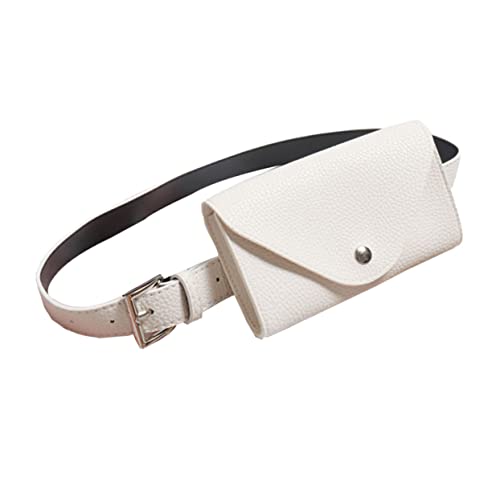 JEWEDECO Mini-gürteltasche Aus Pu Für Damen Beige Mit Abnehmbarem Gürtel Als Handtasche Oder Hüfttasche Tragbar Für Handy Schlüssel Und Ausweis Minimalistisches Design Geeignet Für von JEWEDECO