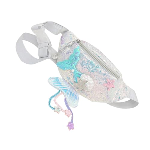 JEWEDECO Brusttasche Mit Pailletten Für Mädchen Süße Kleine Geldbörsen Meerjungfrauen-kleinkindtasche Reise-gürteltasche Für Junge Mädchen Bauchtasche Mit Pailletten von JEWEDECO