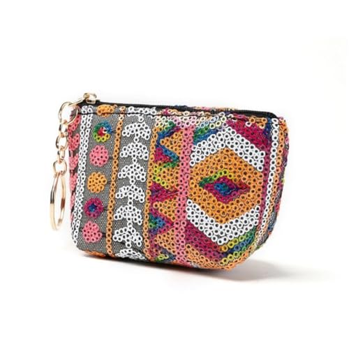 JEWEDECO Pailletten-geldbörse Für Damen Mit Reißverschluss Mini-kleines Portemonnaie Damen-Handtasche Für Reisen von JEWEDECO