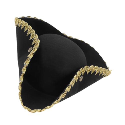 JEWEDECO Piratenhut Für Kostümparty Klassischer -hut Kunstleder Für Halloween Und Cosplay Unisex Piraten-kostümzubehör Für Damen Und von JEWEDECO