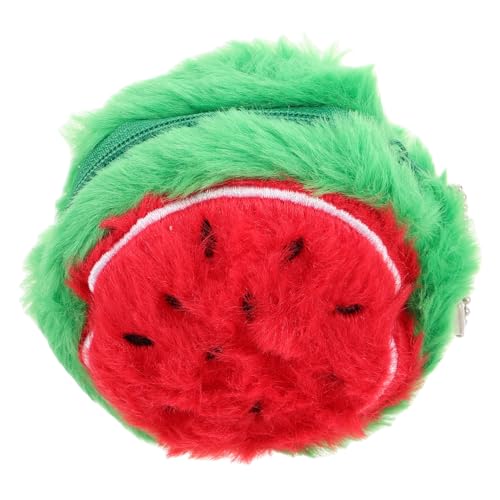 JEWEDECO Wassermelonen-plüsch-Geldbeutel Für Mädchen Süßer Schlüsselanhänger Multifunktionale Münztasche Kreative Kinder-Accessoire von JEWEDECO