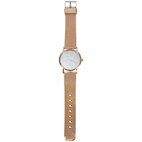 JEWEDECO Armbanduhr Mit Rose Silber Platte Dekorative Quarzuhr Für Damen Business Freizeit Mode JEWEDECO Armbanduhr Mit Rose Silber Platte Dekorative Quarzuhr Für Damen Business Freizeit Mode von JEWEDECO