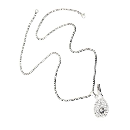 JEWEDECO Racket Charm Halskette Damen Sportschmuck mit Robustem Anhänger Langlebig und Verblassungsfrei Modisches Accessoire für Alltag Party und Urlaub Vielseitige Dekoration für Zuhause von JEWEDECO