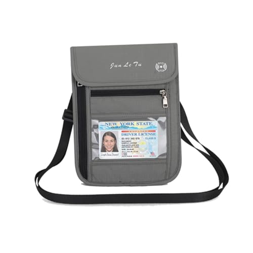 JEWEDECO Reisepass-reisebrieftasche Tasche Für Reisepass Reisen Kreditaufbewahrungstasche Umhängetasche Schultertasche Wasserdichtes Nylongewebe Reißverschlussdesign von JEWEDECO
