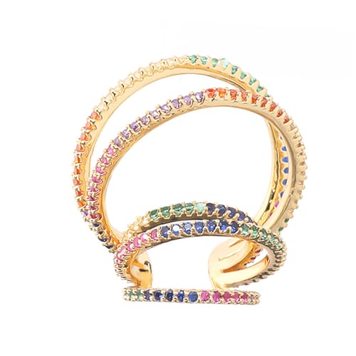 JEWEDECO Retro Ear Cuff Wasserstrahl Ohr Schmuck Non Piercing Vintage Strass Ohrring Damen Einzeln Farbige Ethno Stil Langlebiges Legierungsmaterial Modisch Auffällig von JEWEDECO