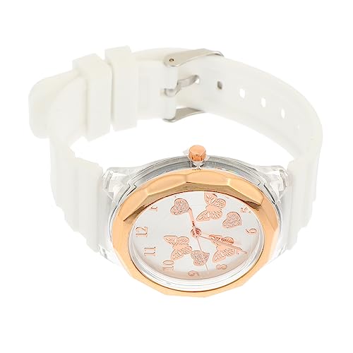 JEWEDECO Damen Armbanduhr Mit Butterflies Design Quarzuhr Weichem Silikonband Ergonomisch Und Für Frauen Und Besondere Anlässe von JEWEDECO