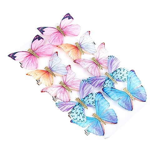 JEWEDECO 10 Stück Schmetterlings-haarnadeln Party-cosplay-kopfschmuck Haarspangen-ornamente Für Mädchen Dekore von JEWEDECO