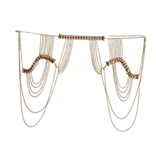 JEWEDECO Schulterkette mit Quasten Legierung Leichter Körperschmuck für Damen Modisches Accessoire für Partys Strand Club und Festival Körperkette für Besondere Anlässe von JEWEDECO