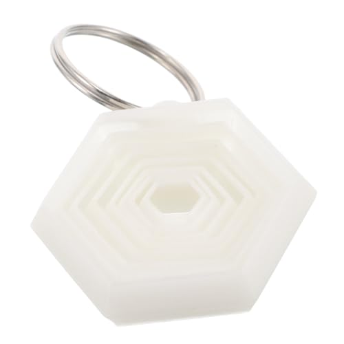 JEWEDECO Gedruckter Sechseck Schlüsselanhänger Design Robuste Geometrische Form Für Zuhause Büro Schule Inklusive Schlüsselring Kreatives Accessoire von JEWEDECO