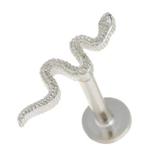 JEWEDECO Silber Ohrstecker Damen Schlange Design Cartilage Piercing Schmuck Leicht Elegant Für Alltag Party Hochzeit Muttertag von JEWEDECO