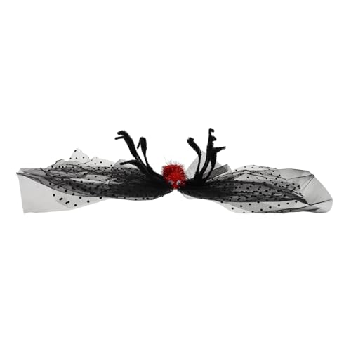 JEWEDECO Spinnen-tüllschleifen Halloween-haarspange Großes Design Für Mädchen Kleinkinder Spitze Kopfschmuck Gruselig Schmuck von JEWEDECO