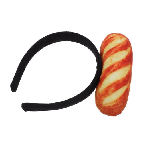 JEWEDECO Stirnband Aus Lebensmittelimitat Brot Kopfschmuck Cosplay-kopfbedeckung Brot Haarreifen Haarschmuck Stirnband Verkleiden Kopfbedeckung Für Party Für Party Plüsch von JEWEDECO