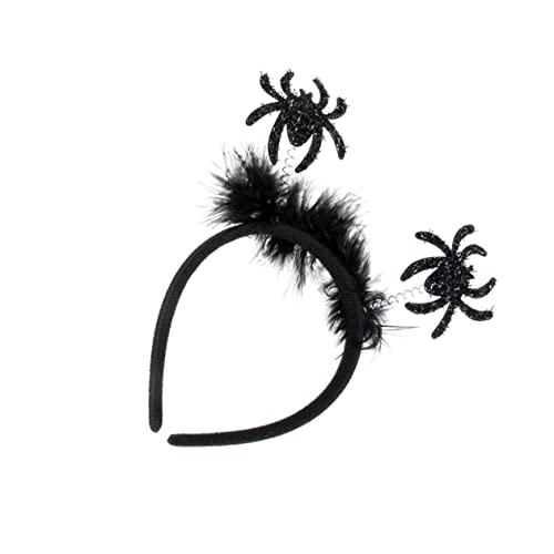 JEWEDECO Fledermaus-haar-accessoire Glitzerndes Stirnband Mit Schlichtem Design Für Halloween-party Und Cosplay-fotoaufnahmen Haar-ornament Mit Fell-akzent von JEWEDECO