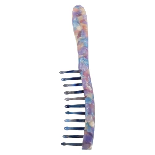 JEWEDECO Strukturierter Massagekamm Haarnadel Muschelhaarspangen Haarfangclip Haarklammern Bänder lockiges haar Retro-Marmor-Design Entwirrkamm Breitzahnkämme für Frauen Teller Essig von JEWEDECO