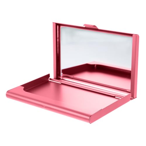 JEWEDECO Stylische Damen Visitenkartenetui Mit Integriertem Kosmetikspiegel Tragbare Kartenhalter Für Kreditkarten Und Visitenkarten Organizer Für Unterwegs von JEWEDECO