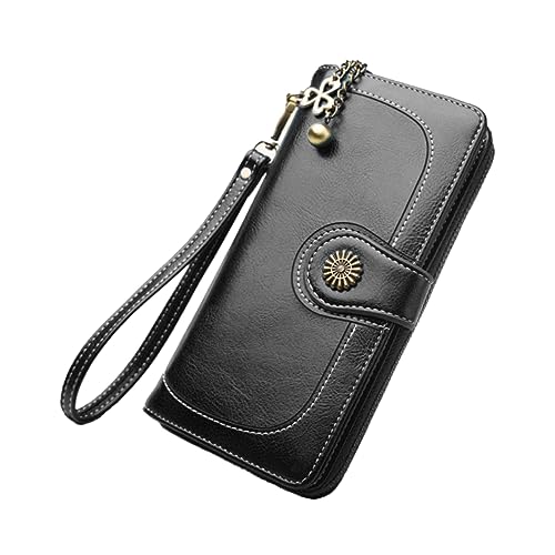 JEWEDECO Geldbörse Für Damen Damengeldbörse Mit Reißverschluss Lange Geldbörse Aus Hochwertigem Pu- Mehrfarbige Kartenfächer Praktische Tasche Für Damen von JEWEDECO