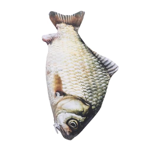 JEWEDECO Tasche Für Stifte in Fischform Aufbewahrungstasche Aus Polyester Platz Für Schreibwaren Lineale Notizen Und Radiergummis Kreatives Organisations-Tool Für Schule Und Alltag von JEWEDECO