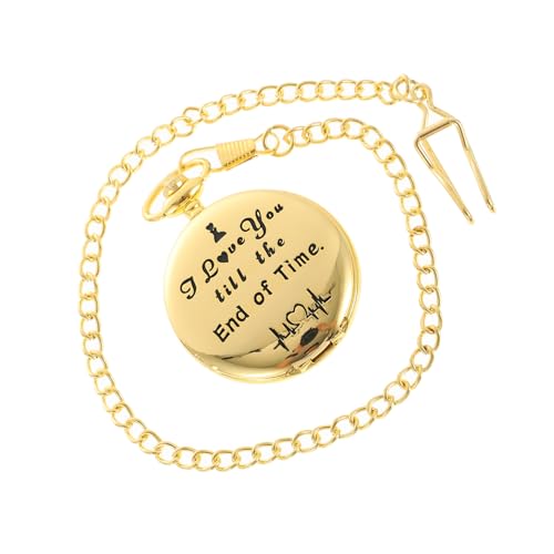 JEWEDECO Retro Stil Taschenuhr Mit Kette Für Männer Elegante Langlebige Und Praktische Vintage-wanduhr Mit Leichtem Design Und Batteriebetriebener Bewegung Als Oder Deko-Element von JEWEDECO