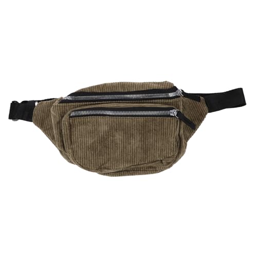 JEWEDECO Fanny Bag Corduroy Umhängetasche Für Damen Gürteltasche Im Vintage-Stil Vielseitig Tragbar Als Crossbody Oder Schultertasche Für Reisen Und Freizeit Elegantem Grün von JEWEDECO