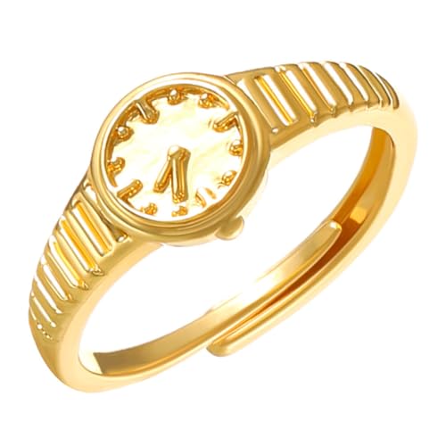 JEWEDECO Verstellbarer Damenring Metall Eleganter Fingerring für Modebewusste Frauen Vielseitig Kombinierbar im Design von JEWEDECO