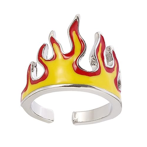 JEWEDECO Verstellbarer Modischer Design Fingerring aus Hochwertigem Metall Leichter Langlebiger Schmuck für Damen und Herren Kreatives für Familie und Freunde von JEWEDECO