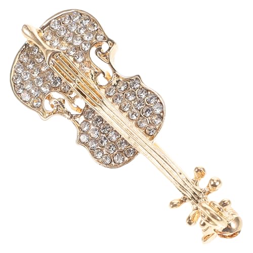 JEWEDECO Vintage Violin Brosche Pin aus Langlebiger Legierung mit Glänzender Emaille Modisches Musik Instrument Accessoire für Damen und Herren Vielseitig für Kleidung Hut Tasche Rock in von JEWEDECO