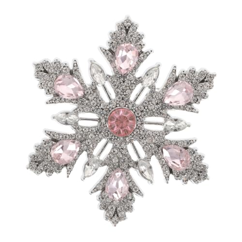 JEWEDECO Weihnachtsbrosche Schneeflocke mit Strasssteinen Vielseitige Anstecknadel für Damen und Herren Modisches Accessoire für Anzüge Mäntel Kleider Festliche Winterdekoration von JEWEDECO
