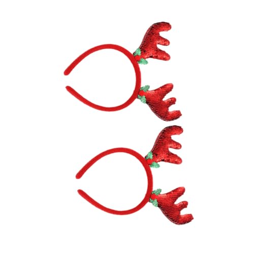 JEWEDECO Weihnachtskopfband Mit Glitzer Rentiergeweih Haarreifen Für Erwachsene Und Kreatives Weihnachtszubehör Für Partys Und Cosplay von JEWEDECO