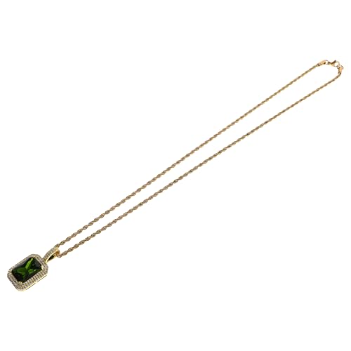 JEWEDECO Kette Für Damen Mit Quadratischem Zirkonia-anhänger Verstellbare Halskette Mit Kettenanhänger Modeschmuck Für Frauen Und Männer Für Geburtstag Und Hochzeit von JEWEDECO