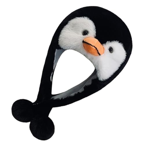 JEWEDECO Lustige Mütze mit Pinguin- Multifunktional Leistungsfähig Kopfbedeckung Warme Ohren von JEWEDECO