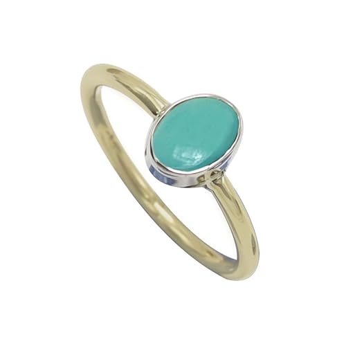 Aqua-Chalcedon Edelstein 925 Sterling Silber Band Ring Herren und Damen Alle Größen Schmuck JSR-1088CE21_(67 (21.3)) von JEWELFORCE