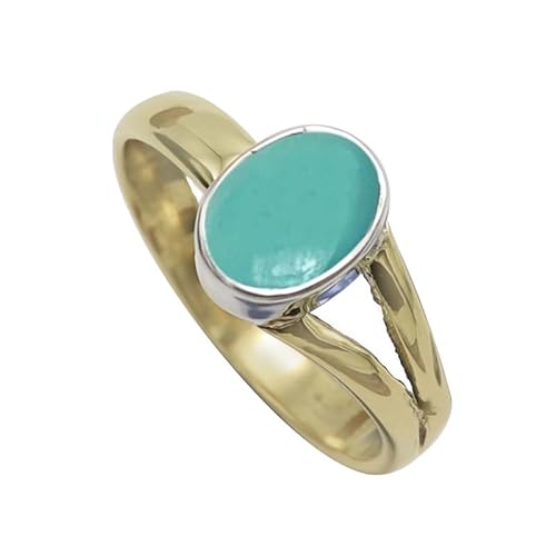 Aqua-Chalcedon Edelstein 925 Sterling Silber Band Ring Herren und Damen Alle Größen Schmuck JSR-1089CE20_(66 (21.0)) von JEWELFORCE
