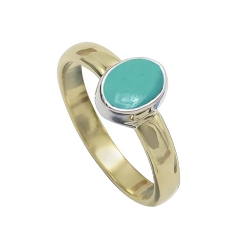 Aqua-Chalcedon Edelstein 925 Sterling Silber Band Ring Herren und Damen Alle Größen Schmuck JSR-1090CE22_(68 (21.6)) von JEWELFORCE