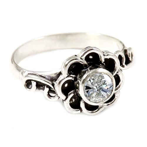 CZ Edelstein für Herren und Damen in allen Größen Sterling Silber Stilvoller Handgefertigter Band Ring Geschenkartikel Schmuck JSR-162AH23_(69 (22.0)) von JEWELFORCE