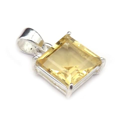 JEWELFORCE Citrin-Edelstein-Anhänger aus 925er Sterlingsilber, handgefertigter Schmuck JPE-54A von JEWELFORCE