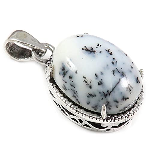 JEWELFORCE Dendriten-Opal Edelsteinschmuck 925 Sterling Silber Anhänger JPE-21H von JEWELFORCE