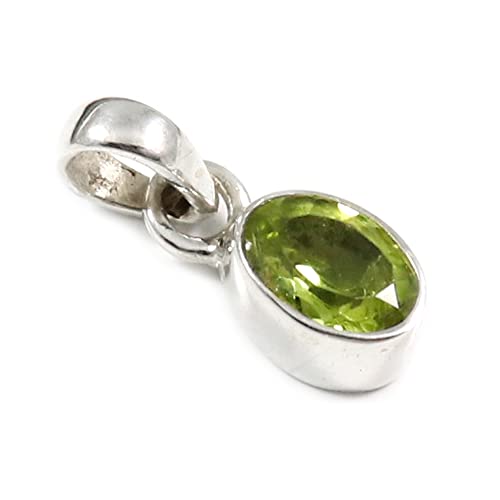 JEWELFORCE Peridot Edelsteinschmuck 925 Sterling Silber Anhänger JPE-24A von JEWELFORCE