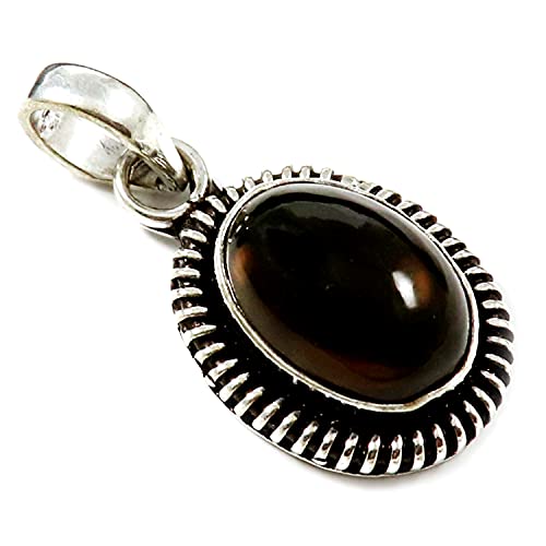 JEWELFORCE Rauchquarz Edelsteinschmuck 925 Sterling Silber Anhänger JPE-02I von JEWELFORCE