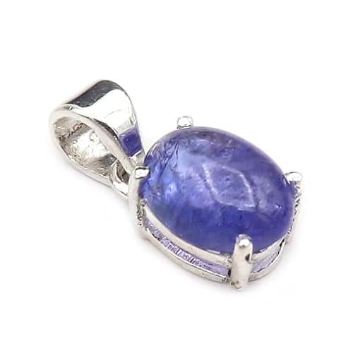JEWELFORCE Tansanit-Edelstein-Anhänger aus 925er Sterlingsilber, handgefertigter Schmuck JPE-62A von JEWELFORCE