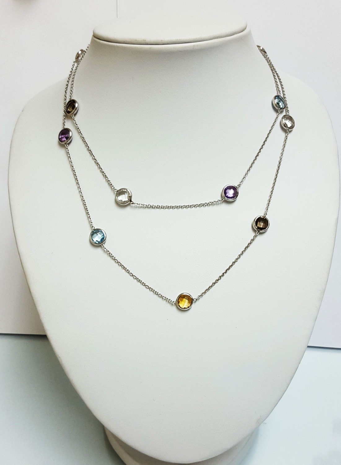 Endlose Halskette, Unendliche Mehrfarbige Halskette Endlose Halskette, Unendliche Mehrfarbige Halskette von JEWELFORYOUBoutique