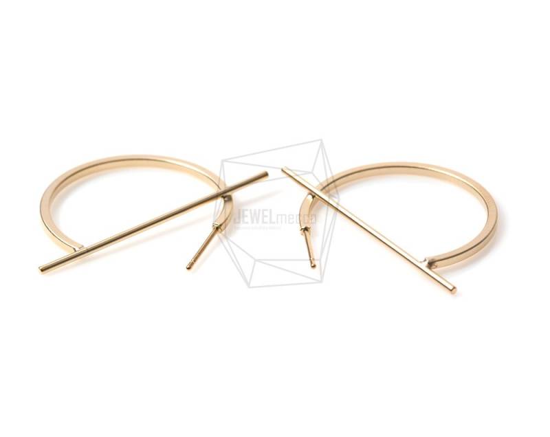 Erg-307-Mg/2stk.-Rundstab Ohrpfosten 32 Mm X 40 Mattvergoldet Über Messing Schmuckherstellung Erg-307-Mg/2stk.-Rundstab Ohrpfosten 32 Mm X 40 Mattvergoldet Über Messing Schmuckherstellung von JEWELMECCA