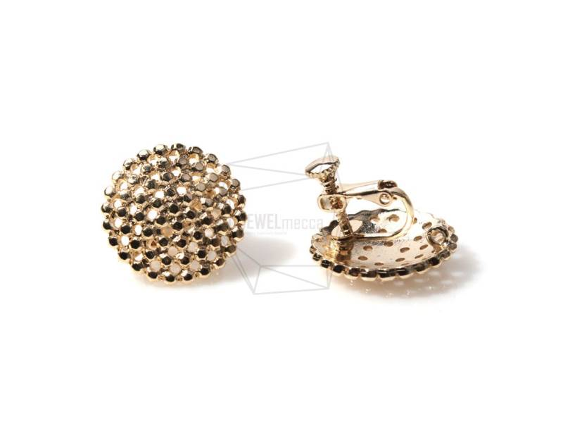 Erg-356-G/2stk/Gepunkteter Kreis Ohrring Nicht Durchbohrte Schraubverschluss Ohrclips 20mm X Vergoldet Über Messing /Schmuckherstellung Erg-356-G/2stk/Gepunkteter Kreis Ohrring Nicht Durchbohrte Schraubverschluss Ohrclips 20mm X Vergoldet Über Messing /Schmuckherstellung von JEWELMECCA