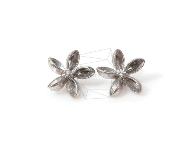Erg-505-Mr/2 Stück Einfache Blume Cz Ohrring Post 16mm X Matt Rhodiniert Über Messing Schmuckherstellung Erg-505-Mr/2 Stück Einfache Blume Cz Ohrring Post 16mm X Matt Rhodiniert Über Messing Schmuckherstellung von JEWELMECCA