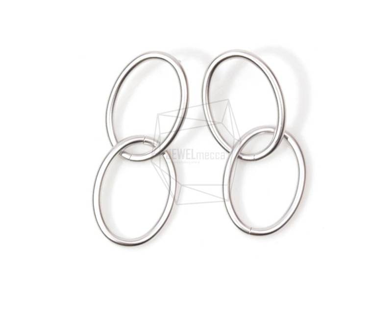 Erg-532-Mr/2 Stück Hoop Link Ohrpfosten 20mm X 50mm Matt Rhodiniert Über Messing Schmuckherstellung Erg-532-Mr/2 Stück Hoop Link Ohrpfosten 20mm X 50mm Matt Rhodiniert Über Messing Schmuckherstellung von JEWELMECCA