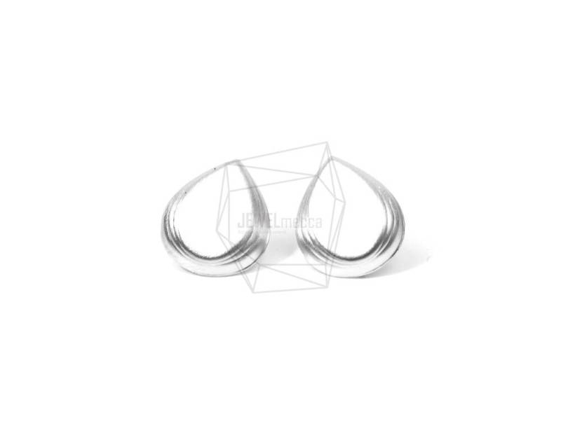 Erg-584-Mr/2stück/Tropfen Form Gebürstet Textur Ohrring/15mm X 15mm/Matt Rhodiniert Über Eisen, Titan Post/Schmuckherstellung Erg-584-Mr/2stück/Tropfen Form Gebürstet Textur Ohrring/15mm X 15mm/Matt Rhodiniert Über Eisen, Titan Post/Schmuckherstellung von JEWELMECCA