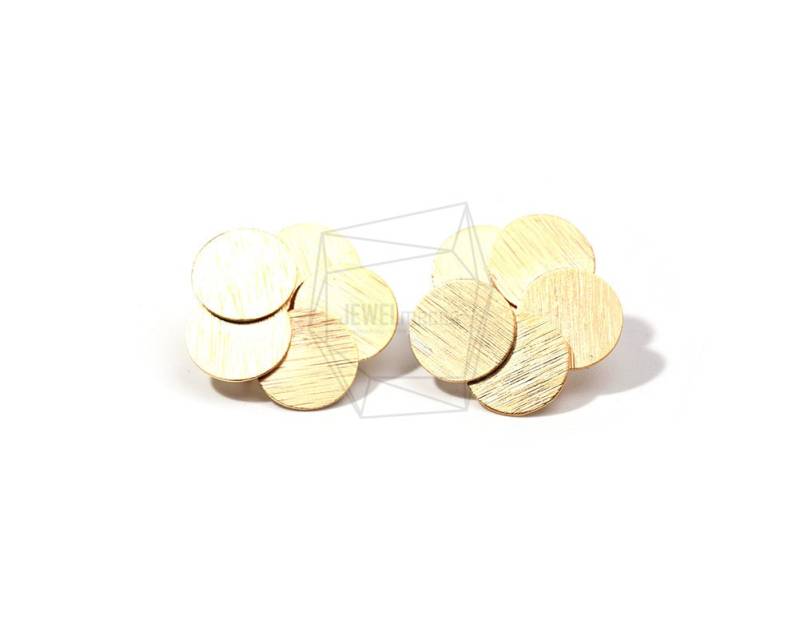 Erg-710-Mg/2stk Multi Kreis Ohrstecker 20 Mm X Matt Vergoldet Über Messing, Titan Post Schmuckherstellung von JEWELMECCA