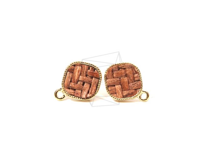 Erg-735-G/2 Stück Rhombus Rattan Ohrstecker | Hellbraun 12 Mm X 15 Vergoldet Über Messing, Titanpfosten, Schmuckherstellung Erg-735-G/2 Stück Rhombus Rattan Ohrstecker | Hellbraun 12 Mm X 15 Vergoldet Über Messing, Titanpfosten, Schmuckherstellung von JEWELMECCA